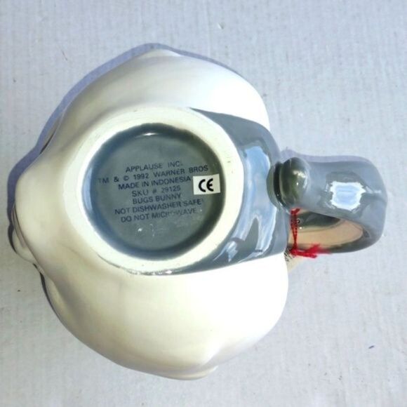 Deadstock Looney Tunes Mug 3D Bugs Bunny Warner Bros Applause Inc. Vintage 1992 - Picture 2 of 7